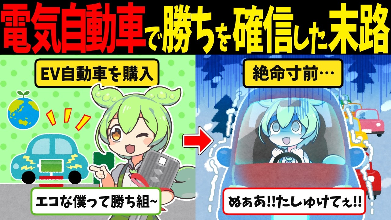 EV(電気自動車)で勝ちを確信したずんだもんの残念過ぎる末路【ずんだもん闇解説】