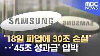 18일 파업에 30조 손실‥'45조 성과급' 압박 (2026.04.18/뉴스투데이/MBC)
