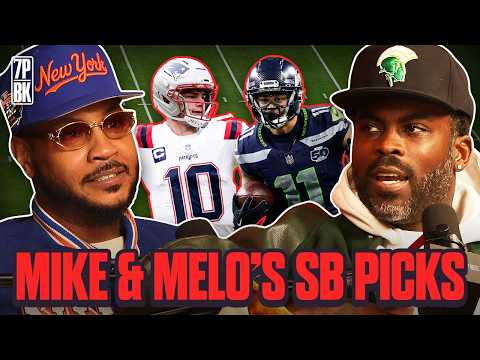 Carmelo Anthony & Mike Vick Make Their Super Bowl Picks | Seahawks vs Patriots