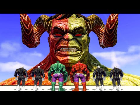 Hulk Vs Hulk | Immortal Hulk Army vs Half Red Lucifer Hulk - What If