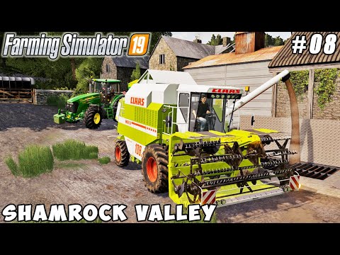 Buying fields, harvesting wheat and barley | Shamrock valley | Farming simulator 19 | Timelapse #08