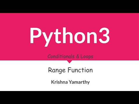 Python3 18 Range Function
