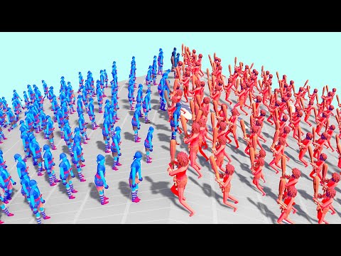 100x TRIBAL ARMY vs PIRATE ARMY / Totally Accurate Battle Simulator ( TABS )