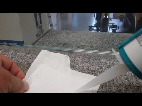 Silicone glass to u channel for shower screens and panels