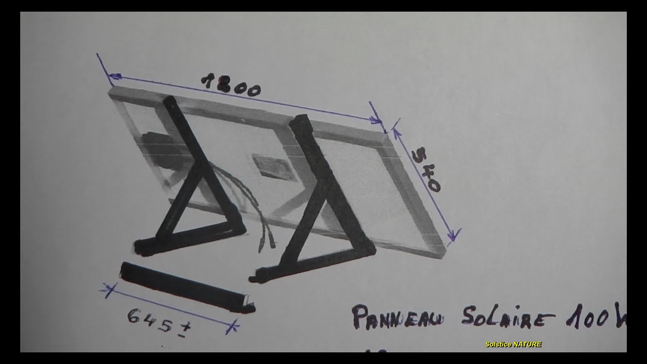 SUPPORT pour 1 Panneau Solaire 100 Watts