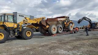 300km Heavy Haul Of Volvo A40D Articulated Dumper To Service Unit – 4K - Sotiriadis/Labrianidis
