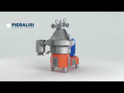 Pieralisi | 3D animation of disc stack separator with automatic solid discharge - Serie FPC