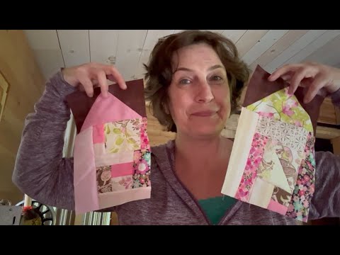 Off Grid Quilting - TEIL 2 des CD-Quilts - Crazy Patch House Blöcke und Wie man Flying Geese hers...