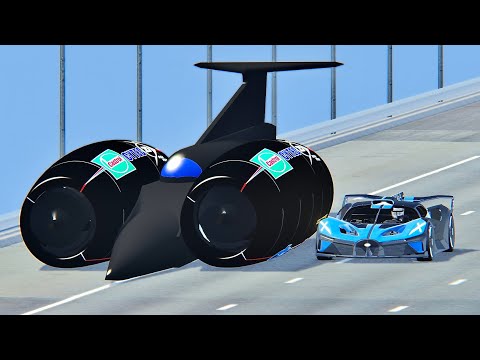 Bugatti Bolide vs Thrust SSC - Drag Race 20 KM