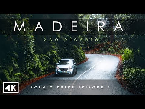 Madeira, Portugal - 4K Drive in São Vicente | Rainy Moody Drive, Hawaii of Europe