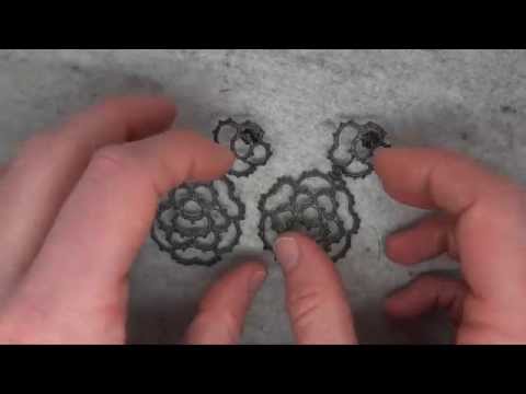 Brigitte Adolph - Black Rhodium Plated Silver La Traviata Earrings - ORRO Contemporary Jewellery