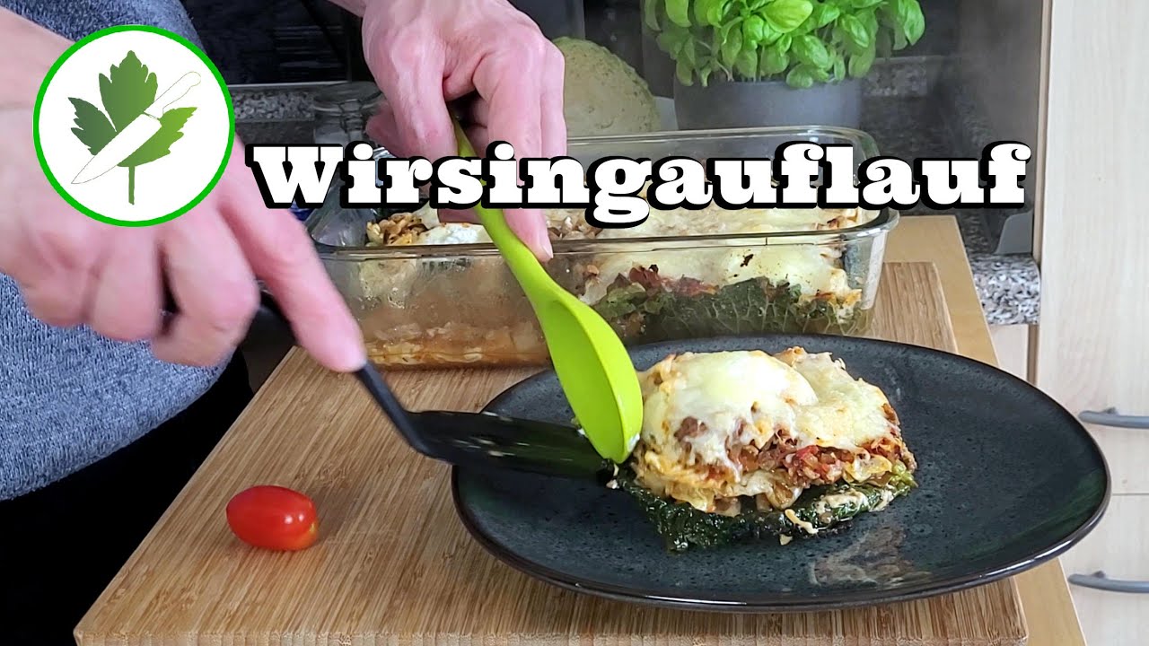 Überbackene Rinderhack-Kartoffel-Wirsing-Lasagne - Einfache Rezepte