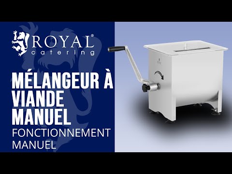 Vidéo - Mélangeur à viande manuel - Acier inoxydable - 16 l