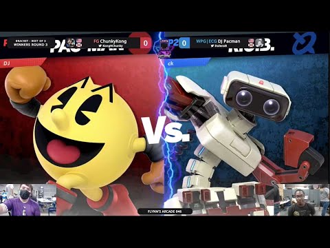 Flynn's Arcade 046 Winners Round 3 - FG | ChunkyKong (ROB)Vs. ECG | Dj Pacman (Pac-man)SSBU ULTIMATE
