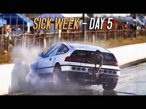 CRX SMASHES into wall at the drag strip! (Sick Week: Day 5)