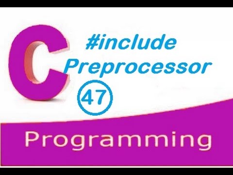 C Programming Video Tutorial Include Preprocessor Directives