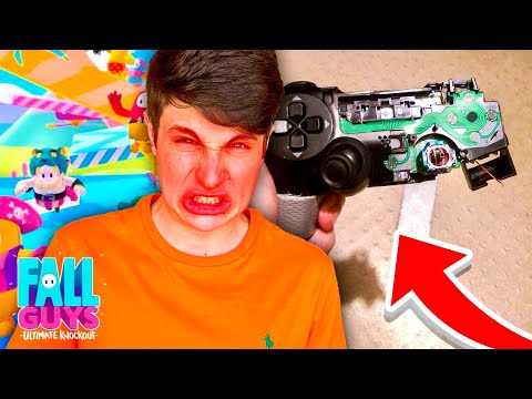 MATTIZ BREAKS JOYSTICK WHILE PLAYING FALL GUYS!! *Crazy*