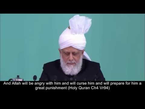Response to Muslim Extremists: Friday Sermon Summary 19th December