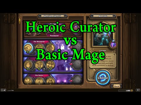 Hearthstone: Heroic Curator with a Basic Mage