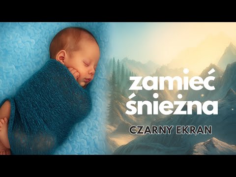 Zamieć śnieżna do snu | Naturalny biały szum – 3 godziny 💤 CZARNY EKRAN