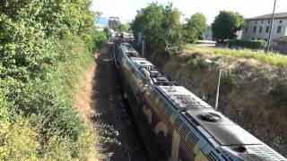 preview picture of video 'Train : départ d'autorails  en gare de Monistrol-sur-Loire'