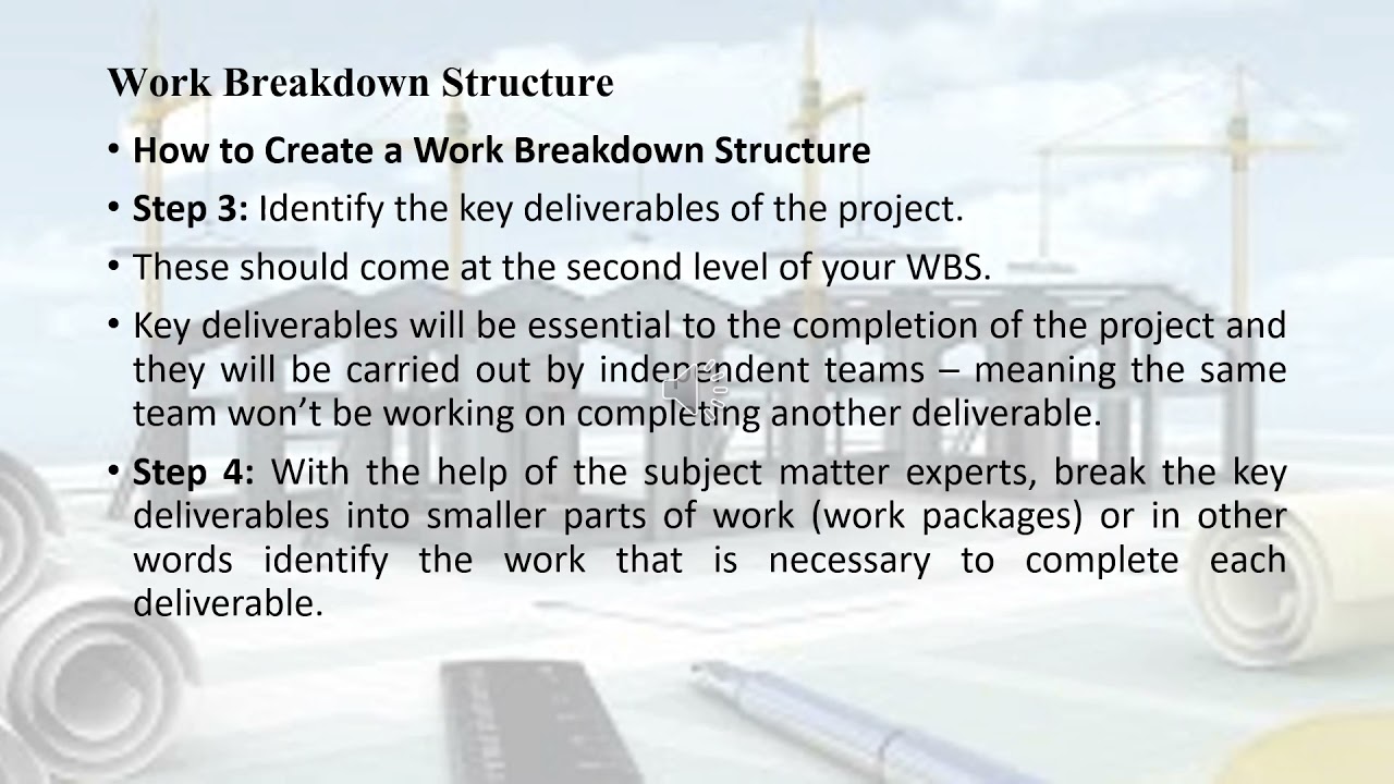 WBS - Steps to make one