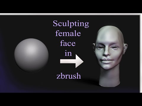 Sculpting Female head from a sphere in zbrush - part 1