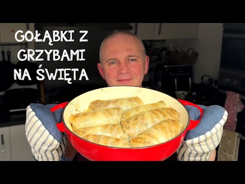 Homemade cabbage rolls with mushrooms for the holidays. Just like Mom's!