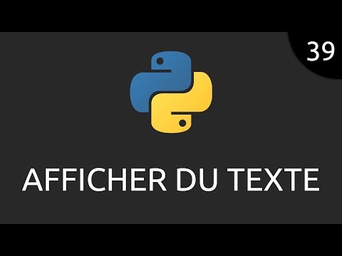 Python 39 afficher du texte