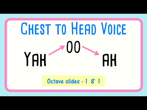 How to Sing Chest to Head Voice | Octave glides | YAH OO AH