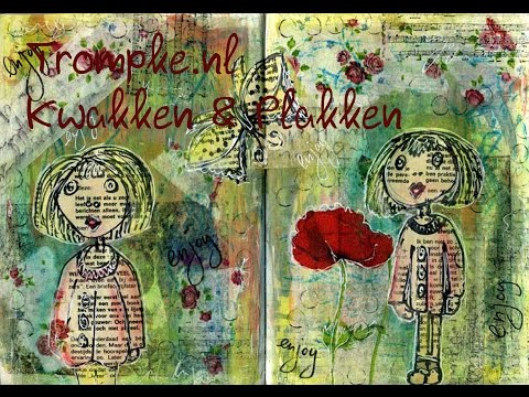 Trompke "Kwakken en Plakken" - Mixed media en Art journaling 03