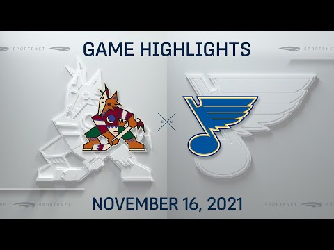 NHL Highlights | Coyotes vs. Blues  - Nov. 16, 2021