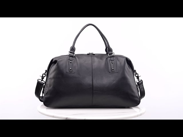 Black Leather Holdall | Monterrey™