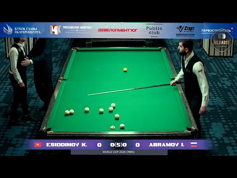 World Cup -25. Conflict between Abramov and Yesiddinov. Billiards (combined pyramid).