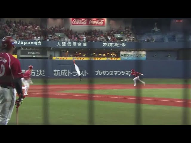 【3回表】バファローズ・安達がピンチを救うナイスキャッチ!! 2017/7/29 Bs-E