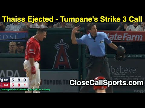 E151 - Matt Thaiss Ejected by John Tumpane After 9th Inning Strikeout in Anaheim or Los Angeles or…