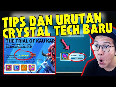 , title : 'UPDATE RISET DAN URUTAN TECHNOLOGY CRYSTAL BARU DI KVK | TIPS Rise Of Kingdoms ROK Indonesia'