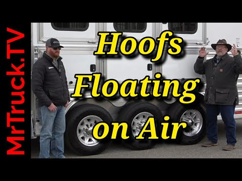MrTruck and CJ at Transwest review air ride suspension on horse trailers. Torsion. air bags, shocks