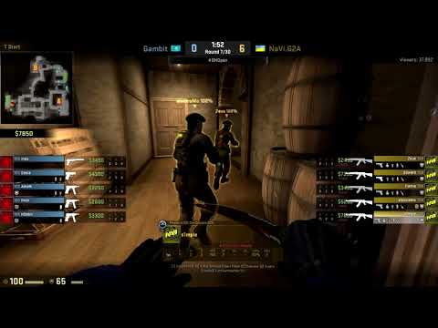 CS:GO POV Demo Na'Vi S1mple (65/35) vs Gambit (de_inferno)