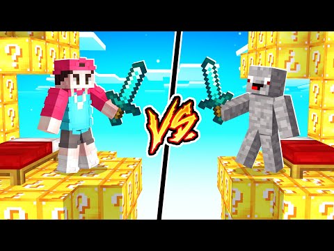 LUCKY BLOCK BEDWARS gegen ALPHASTEIN! 😂 (er weint..)