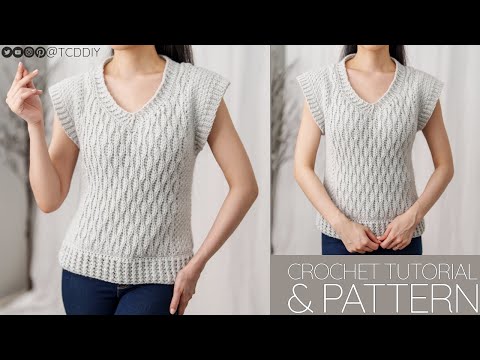 How to Crochet: Almond Stitch Vest | Pattern & Tutorial DIY