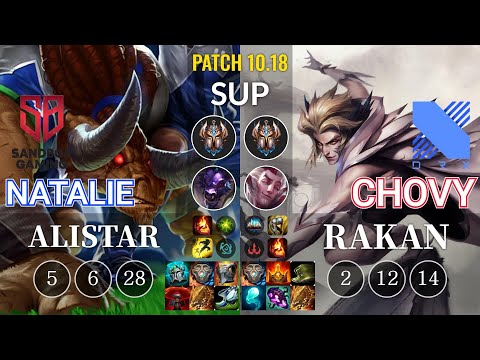 SB Natalie Alistar vs DRX Chovy Rakan Sup - KR Patch 10.18
