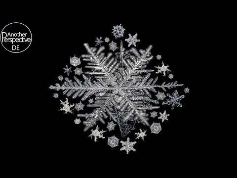 Schneeflocken in Makro