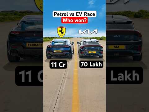 Thumbnail for Kia EV6 vs Ferrari Purosangue Race shocking result #manishbhardwaj #dragrace #electriccar #shorts by Ferrari Purosangue