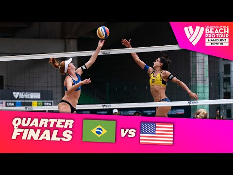 Carol/Barbara vs. Hughes/Cheng - Quarter Finals Highlights Hamburg 2023 #BeachProTour