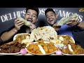 MUTTON BHUNA GHOST MURGH TIKKA MASALA BUTTER CHICKEN ANDRA CHICKEN BIRYANI BUTTER NAAN MUKBANG