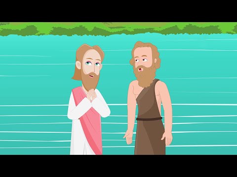 The Baptism of Jesus || Animated Bible Stories || Jesus Baptized by John in Jordan River || 4K