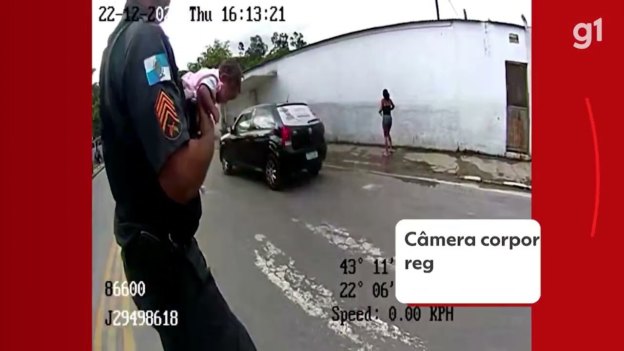 PM salva bebê de engasgo em Três Rios, RJ