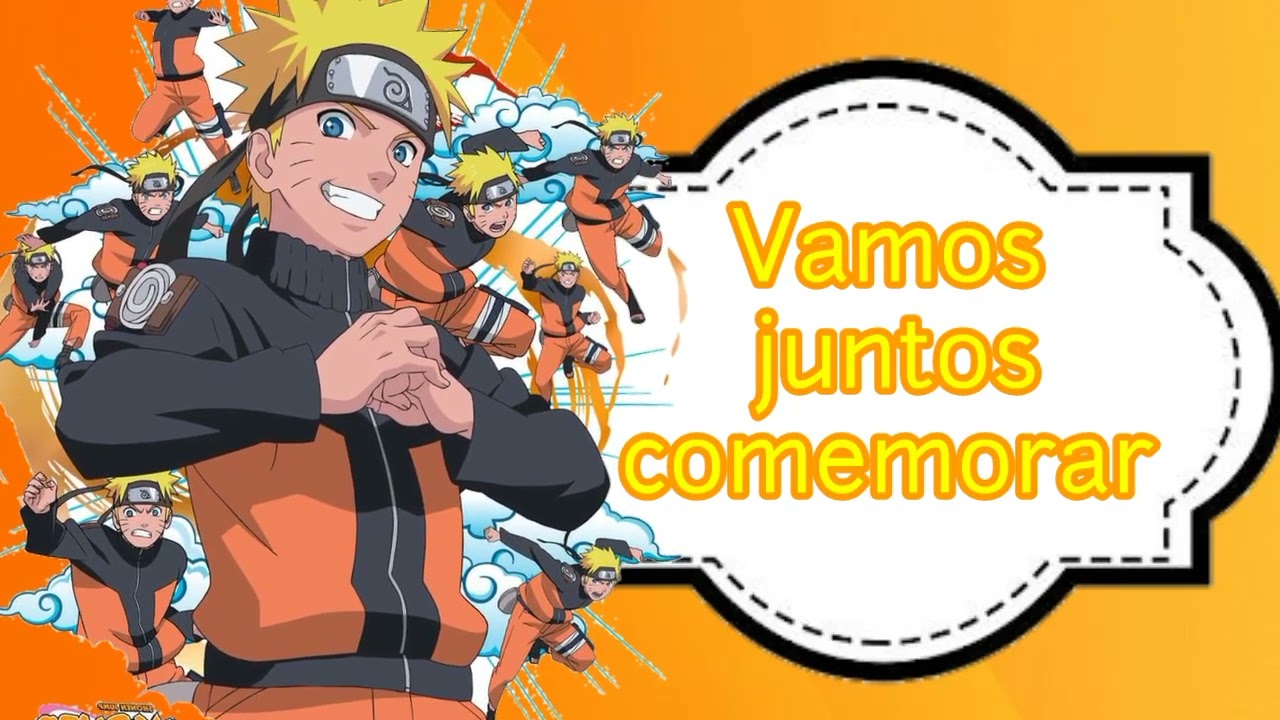 Convite animado NARUTO pronto para baixar e editar #2