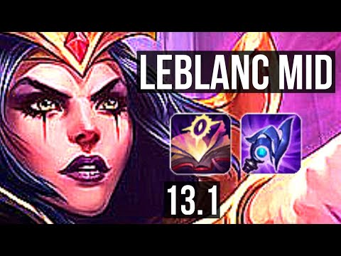 LEBLANC vs VIEGO (MID) | 8/0/5, Legendary, 300+ games | KR Diamond | 13.1